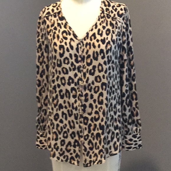 Ann Taylor leopard print blouse - Picture 1 of 2